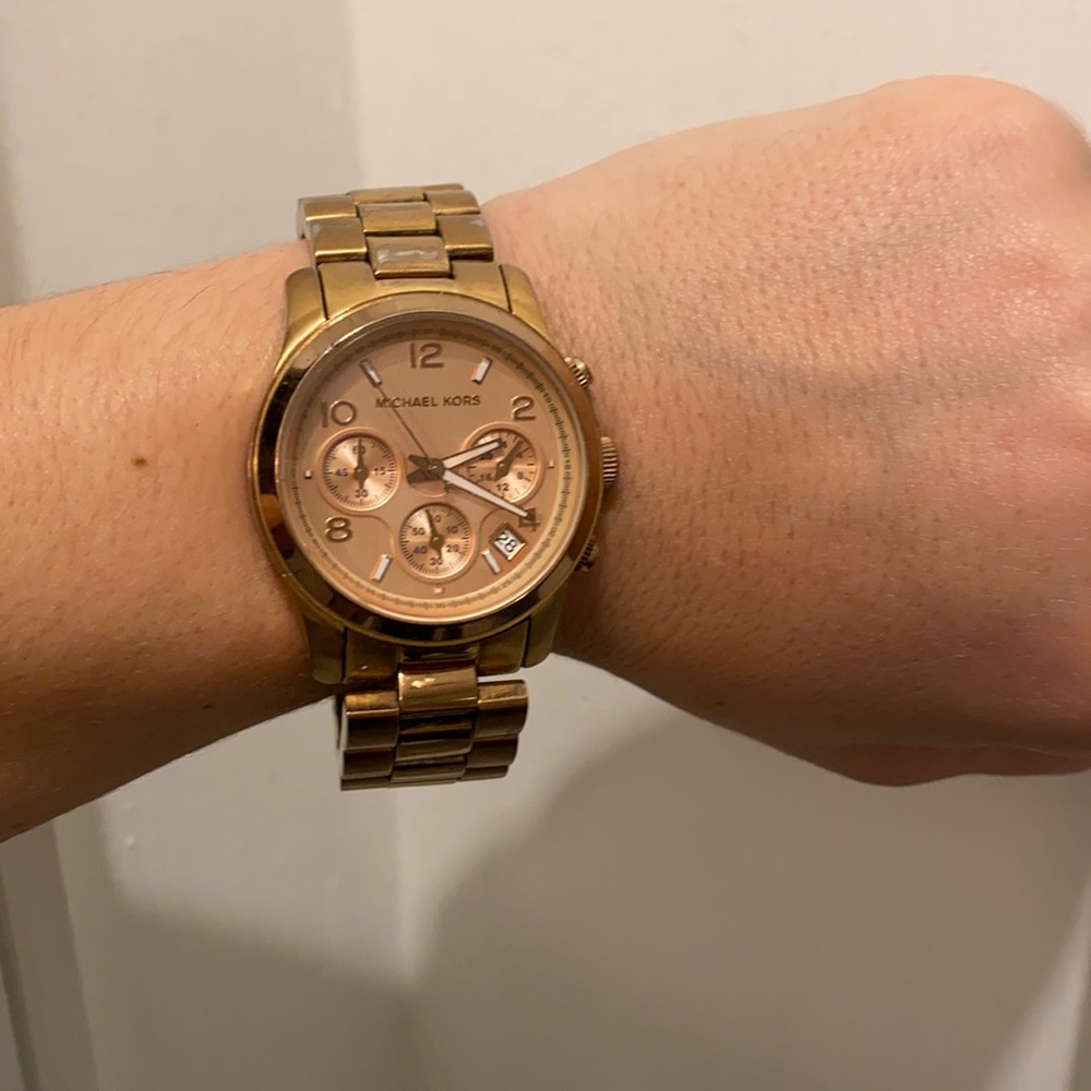 Rose gold Michael Kora watch